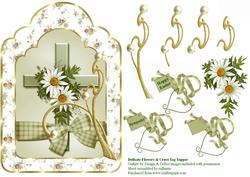 Daisies & Cross Tag Topper 2