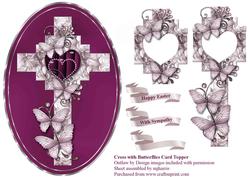 Butterfly Cross Card Topper 1
