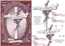 He is Risen Cross Card Topper 1