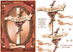 He is Risen Cross Card Topper 2