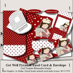 Get Well Nurse Pyramid Easel Card Kit