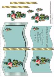 Floral Cross Sympaty Book Card