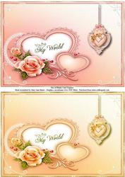 Trio of Hearts - 2 Card Toppers 1