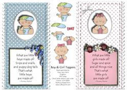 Boy & Girl - 2 Card Toppers 1