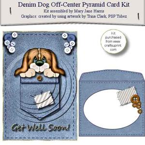Denim Dog Off-center Pyramid Card Kit