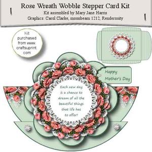 Rose Wreath Wobble Stepper Card Kit