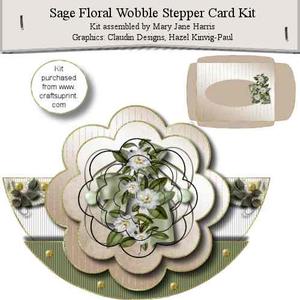 Sage Floral Wobble Stepper Card Kit