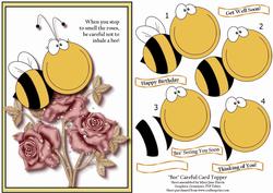 Bee Careful Card Topper 2