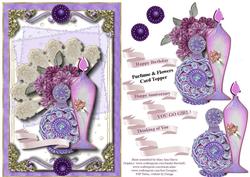 Purfume & Flowers Card Topper 1