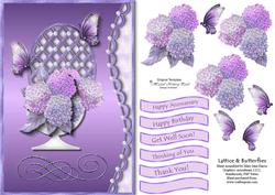 Lattice & Butterflies Card Topper 3