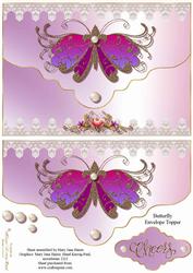 Lavender Butterfly Envelope Card Topper 3