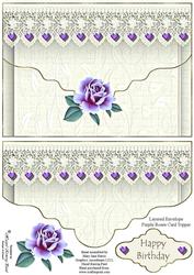 Layered Envelope Purple Roses Card Topper 2