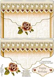 Layered Envelope Purple Roses Card Topper 3