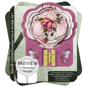Butterfly Gatefold Pyramage Card & Envelope Kit 1