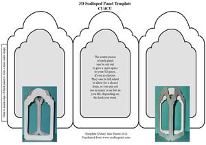 3D Scalloped Panel Template - Cu4cu