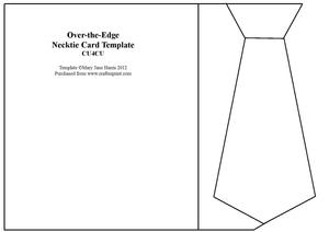 Over-the-edge Necktie Card Template - Cu4cu