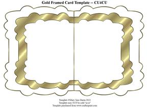 Gold Framed Card Template - Cu4cu