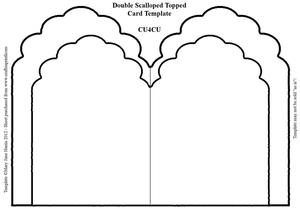 Double Scalloped Topped Card Template - Cu4cu