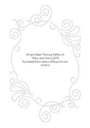 Ornare Paper Piercing Pattern a - Cu4cu