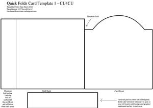 Quick Folds Card Template 1 - Cu4cu