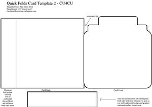 Quick Folds Card Template 2 - Cu4cu