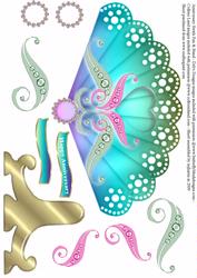 Anniversary Swirls Fan & Stand