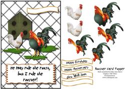 Rooster Card Topper
