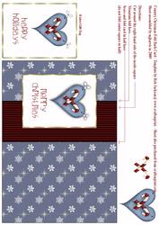 Country Christmas Fold Back Card