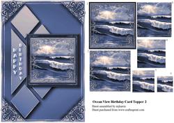 Ocean View Birthday Card Topper 2