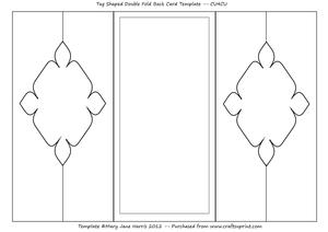Tag Shaped Double Fold Back Card Template 2 - Cu4cu