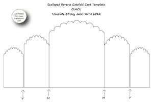 Scalloped Reverse Gatefold Card Template - Cu4cu