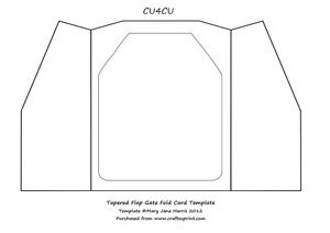 Tapered Flap Gatefold Card Template - Cu4cu