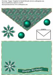 Teal Birthday Envelope