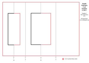Double Fold-back Card Template - Cu4cu