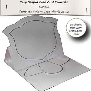 Tulip Shaped Easel Card Template - Cu4cu