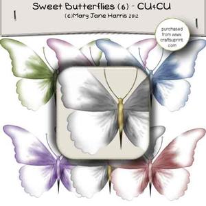 6 Sweet Butterflies - Cu4cu