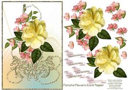 Fanciful Flowers Card Topper 1