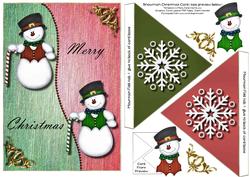 Snowman Christmas Off-set Gatefold Card