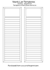 Blank List Templates - Cu4cu