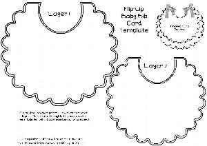 Flip-up Baby Bib Card Template - Cu4cu