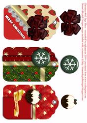 3 Large Christmas Gift Tags