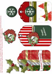 3 Very Large Christmas Gift Tags