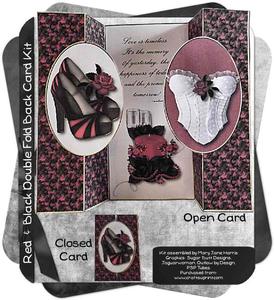 Red & Black Double Fold-back Card Kit