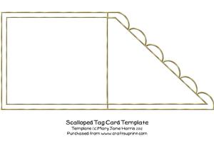 Scalloped Tag Card Template - Cu4cu