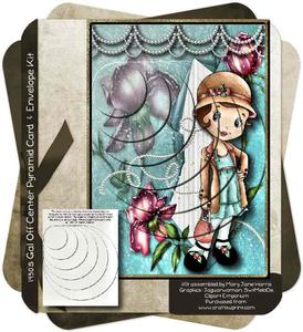 1930's Gal Off-center Pyramid Card & Envleope Kit