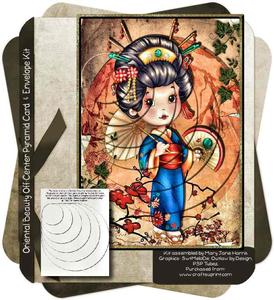 Oriental Beauty Off-center Pyramid Card & Envelope Kit