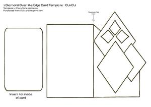 3 Diamond Over the Edge Card Template - Cu4cu