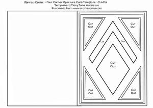 Abstract Center & 4 Corner Aperture Card Template - Cu4cu