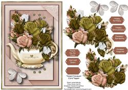 Teapot Bouquet Card Topper 2