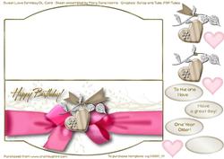 Sweet Love Birthday Dl Card 1